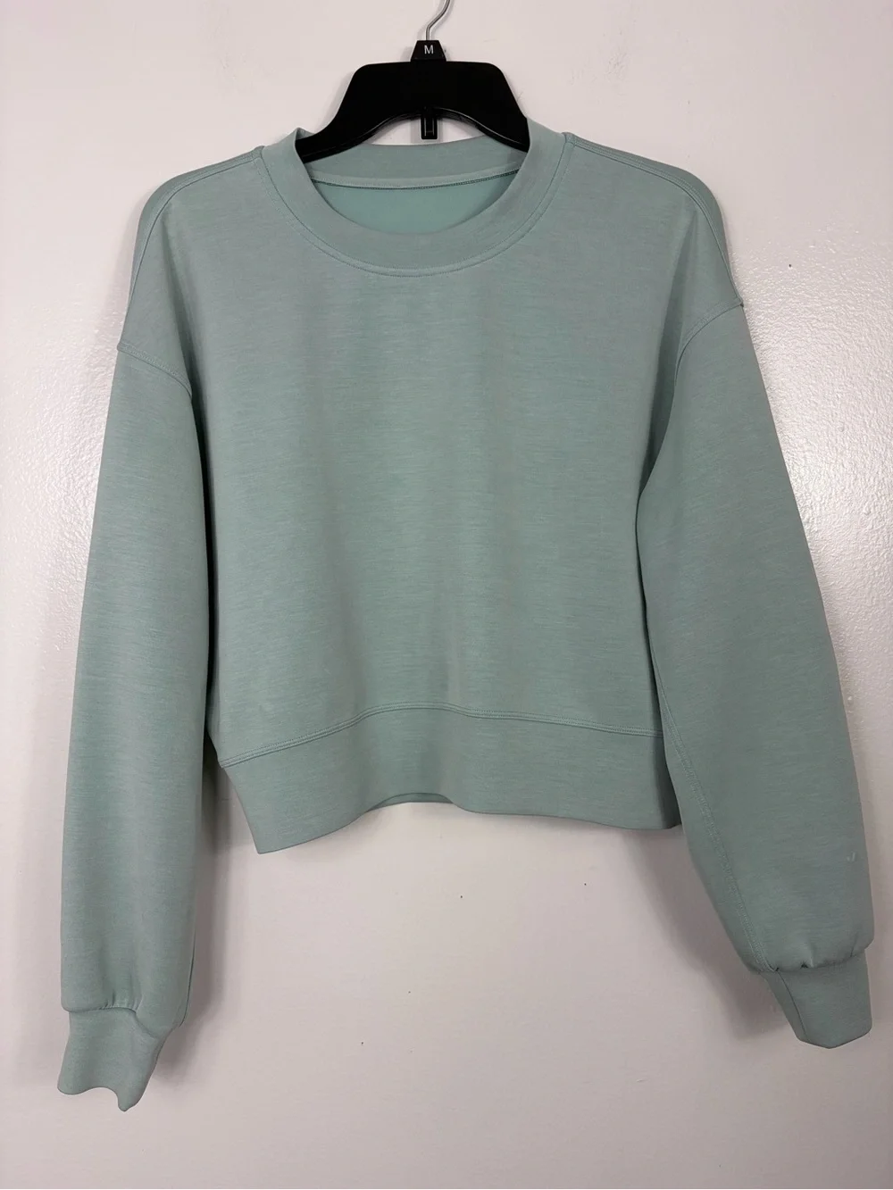 Lululemon Perfectly Oversized Cropped Crew *Softstreme Silver Blue sz 2